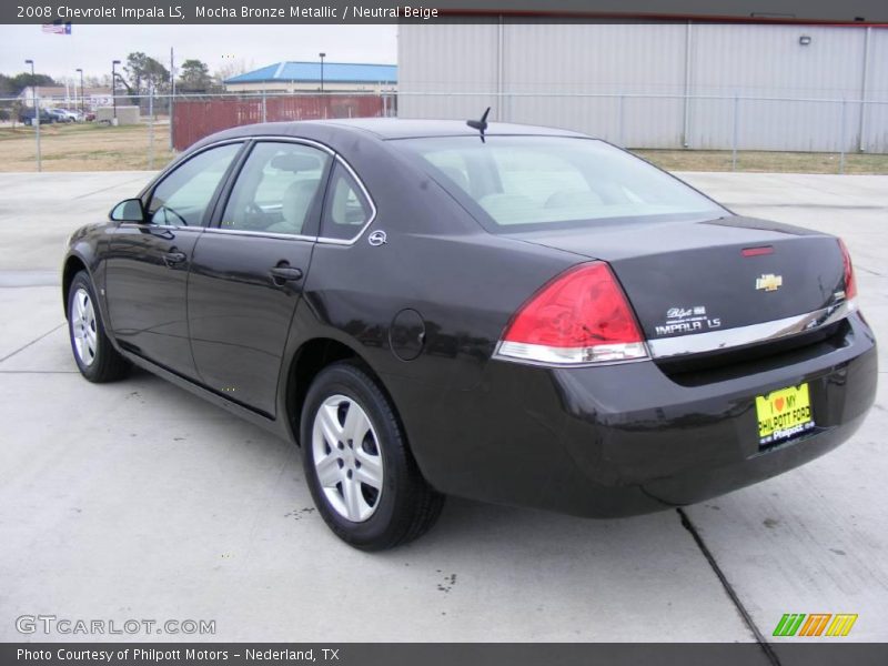 Mocha Bronze Metallic / Neutral Beige 2008 Chevrolet Impala LS