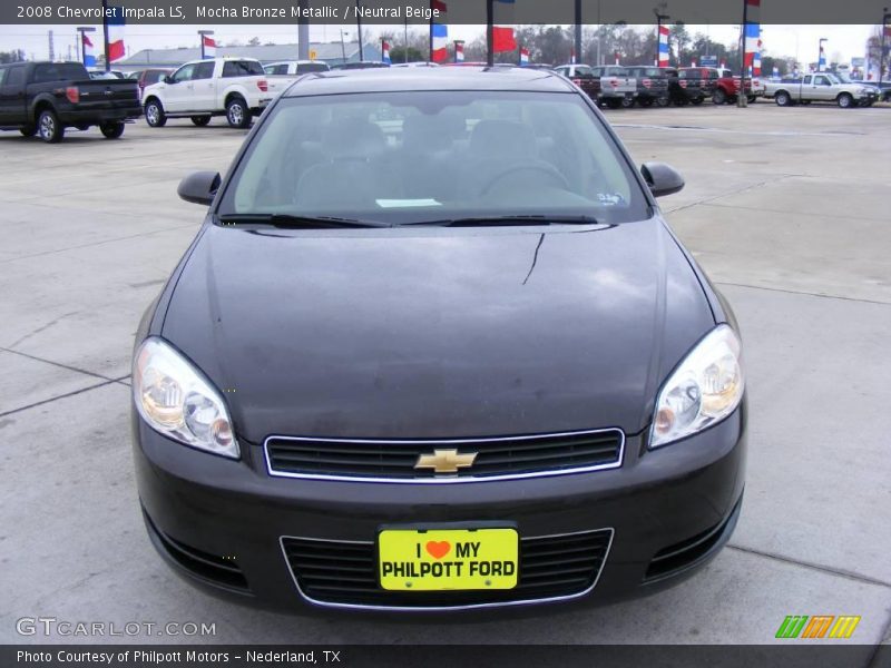 Mocha Bronze Metallic / Neutral Beige 2008 Chevrolet Impala LS