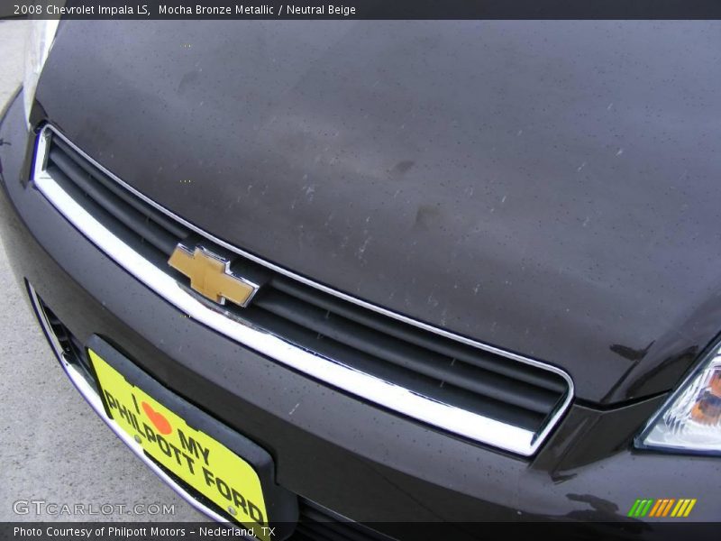 Mocha Bronze Metallic / Neutral Beige 2008 Chevrolet Impala LS