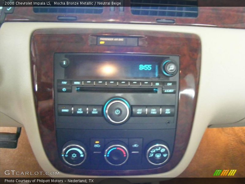 Mocha Bronze Metallic / Neutral Beige 2008 Chevrolet Impala LS