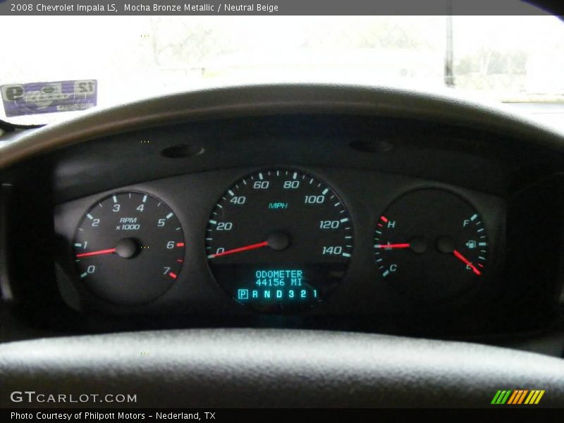Mocha Bronze Metallic / Neutral Beige 2008 Chevrolet Impala LS