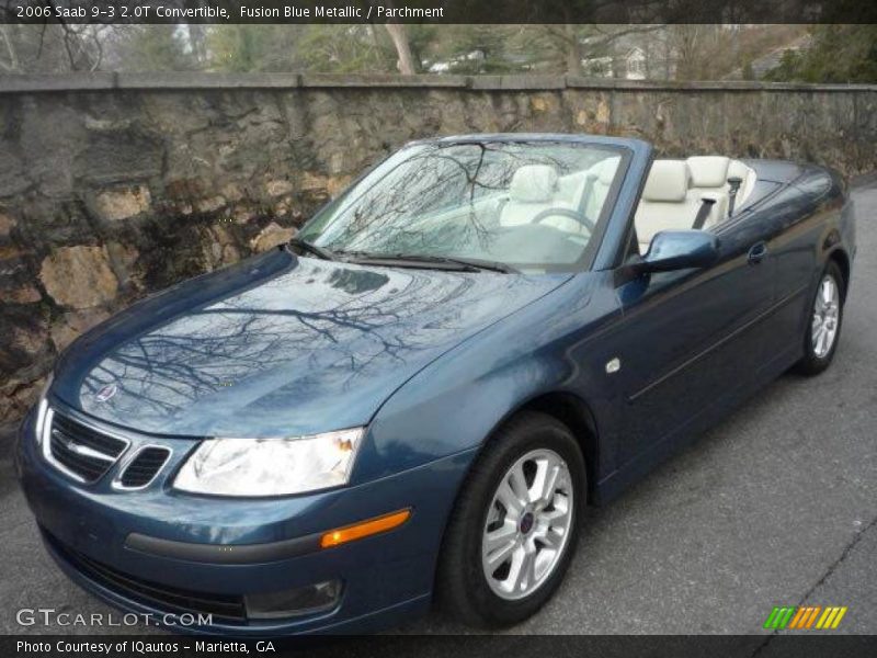 Fusion Blue Metallic / Parchment 2006 Saab 9-3 2.0T Convertible
