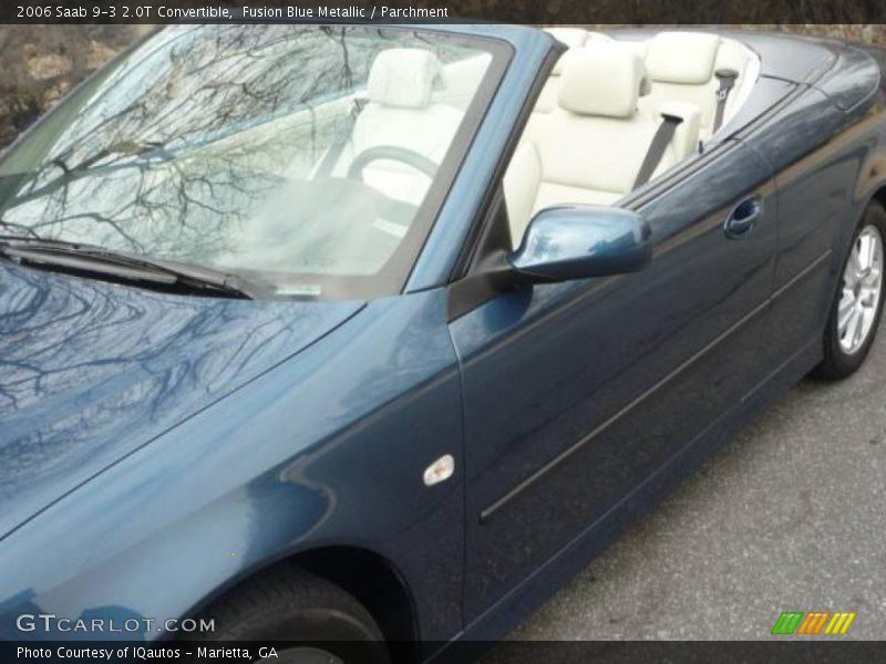 Fusion Blue Metallic / Parchment 2006 Saab 9-3 2.0T Convertible