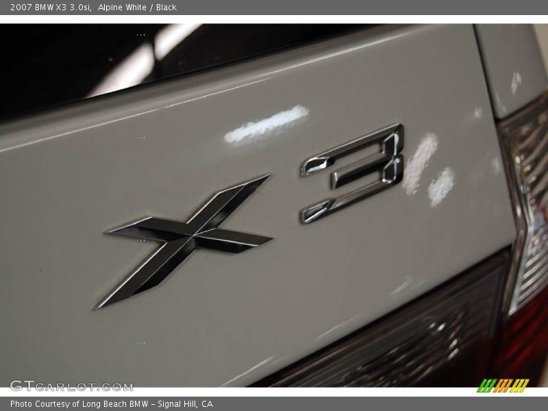 Alpine White / Black 2007 BMW X3 3.0si