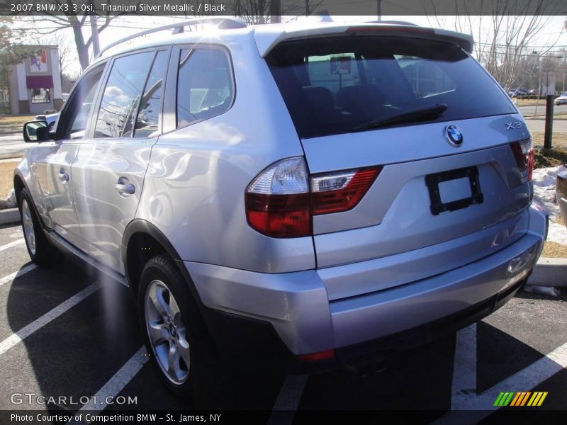 Titanium Silver Metallic / Black 2007 BMW X3 3.0si