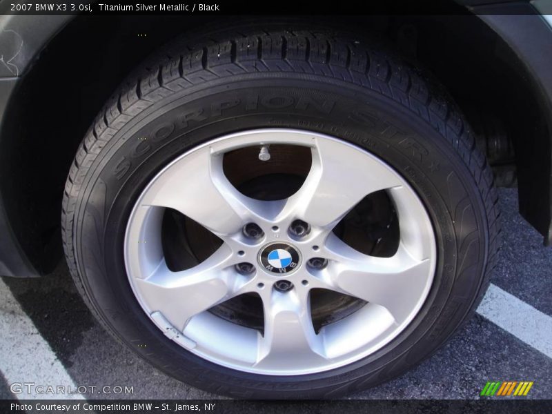 Titanium Silver Metallic / Black 2007 BMW X3 3.0si