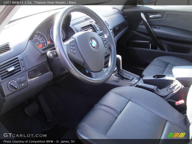 Titanium Silver Metallic / Black 2007 BMW X3 3.0si