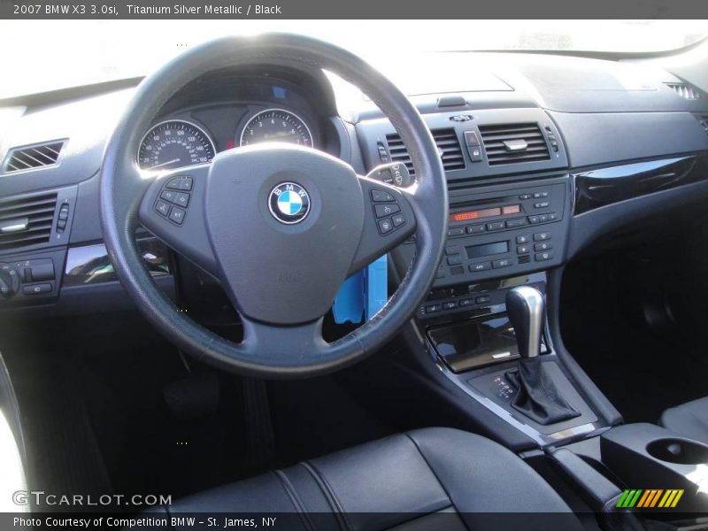 Titanium Silver Metallic / Black 2007 BMW X3 3.0si