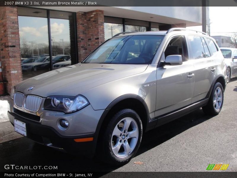 Platinum Bronze Metallic / Black 2007 BMW X3 3.0si