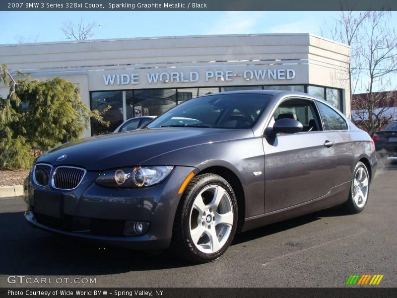 Sparkling Graphite Metallic / Black 2007 BMW 3 Series 328xi Coupe