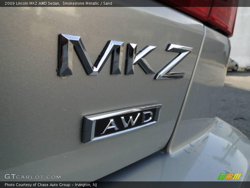 Smokestone Metallic / Sand 2009 Lincoln MKZ AWD Sedan