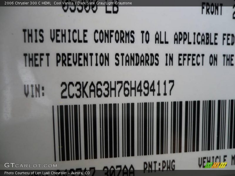Cool Vanilla / Dark Slate Gray/Light Graystone 2006 Chrysler 300 C HEMI