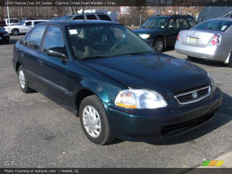 Cypress Green Pearl Metallic / Gray 1996 Honda Civic DX Sedan