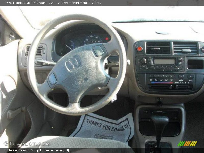 Cypress Green Pearl Metallic / Gray 1996 Honda Civic DX Sedan