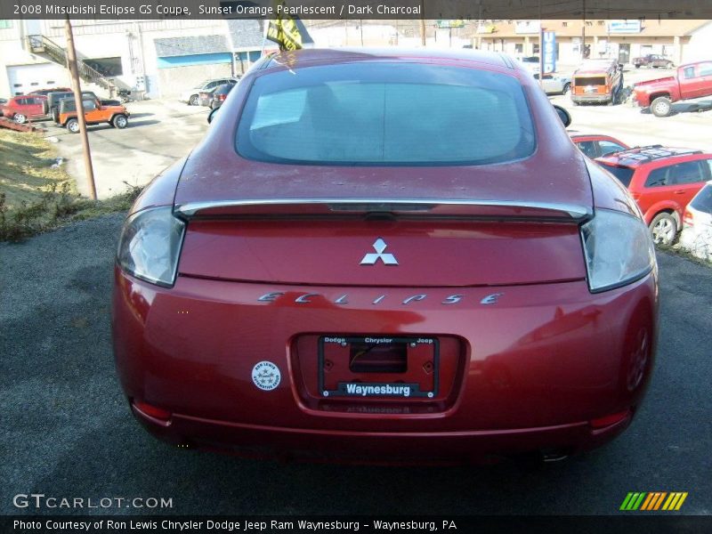 Sunset Orange Pearlescent / Dark Charcoal 2008 Mitsubishi Eclipse GS Coupe
