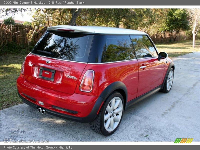 Chili Red / Panther Black 2002 Mini Cooper S Hardtop