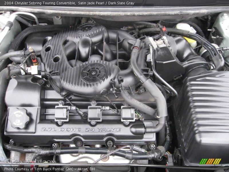 Satin Jade Pearl / Dark Slate Gray 2004 Chrysler Sebring Touring Convertible