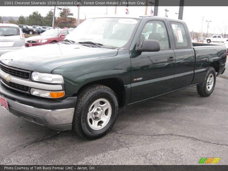 Forest Green Metallic / Medium Gray 2001 Chevrolet Silverado 1500 Extended Cab