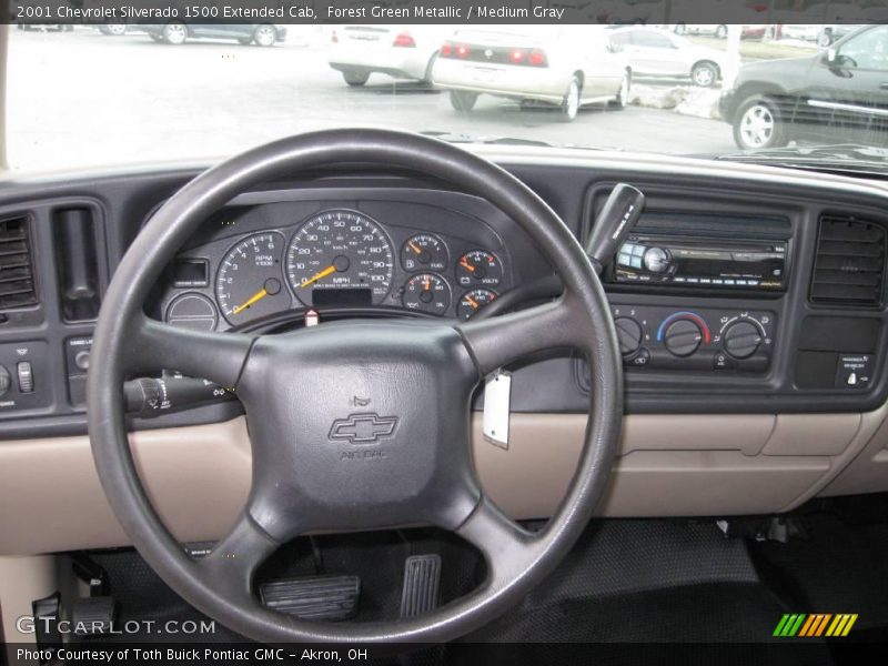 Forest Green Metallic / Medium Gray 2001 Chevrolet Silverado 1500 Extended Cab