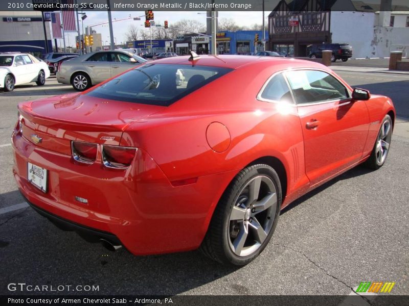 Inferno Orange Metallic / Black/Inferno Orange 2010 Chevrolet Camaro SS Coupe