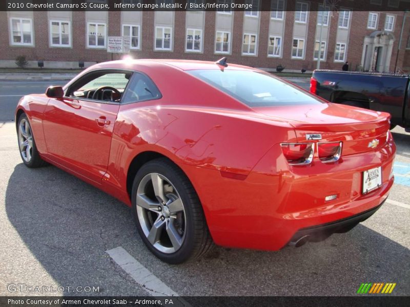 Inferno Orange Metallic / Black/Inferno Orange 2010 Chevrolet Camaro SS Coupe