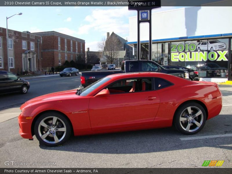 Inferno Orange Metallic / Black/Inferno Orange 2010 Chevrolet Camaro SS Coupe