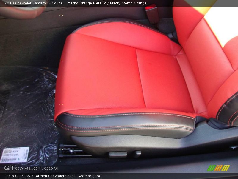 Inferno Orange Metallic / Black/Inferno Orange 2010 Chevrolet Camaro SS Coupe