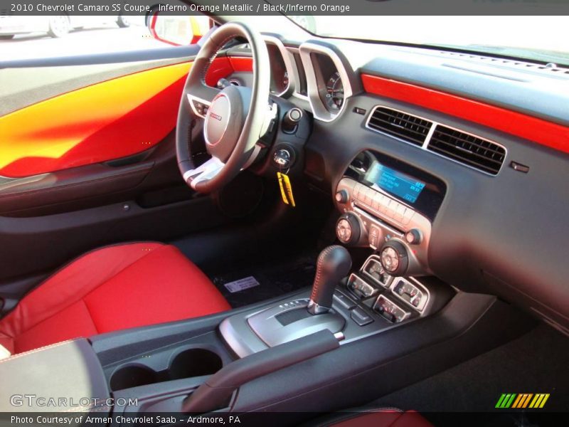 Inferno Orange Metallic / Black/Inferno Orange 2010 Chevrolet Camaro SS Coupe