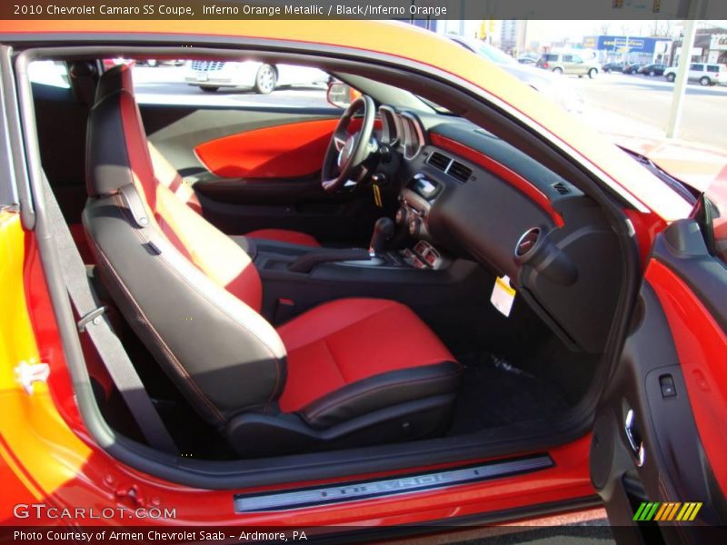 Inferno Orange Metallic / Black/Inferno Orange 2010 Chevrolet Camaro SS Coupe