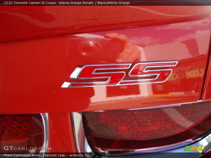 Inferno Orange Metallic / Black/Inferno Orange 2010 Chevrolet Camaro SS Coupe