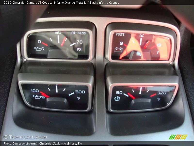Inferno Orange Metallic / Black/Inferno Orange 2010 Chevrolet Camaro SS Coupe