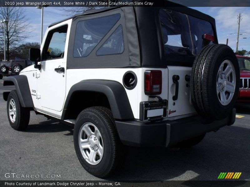 Stone White / Dark Slate Gray/Medium Slate Gray 2010 Jeep Wrangler Sport 4x4