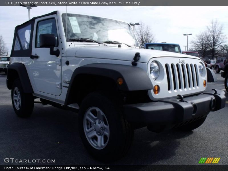 Stone White / Dark Slate Gray/Medium Slate Gray 2010 Jeep Wrangler Sport 4x4
