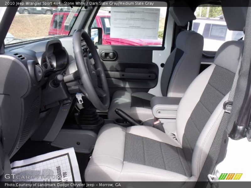 Stone White / Dark Slate Gray/Medium Slate Gray 2010 Jeep Wrangler Sport 4x4