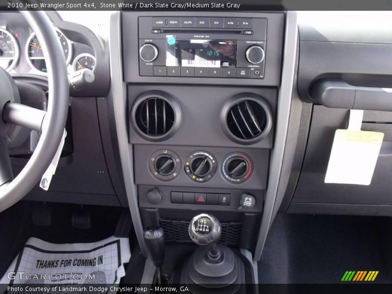 Stone White / Dark Slate Gray/Medium Slate Gray 2010 Jeep Wrangler Sport 4x4