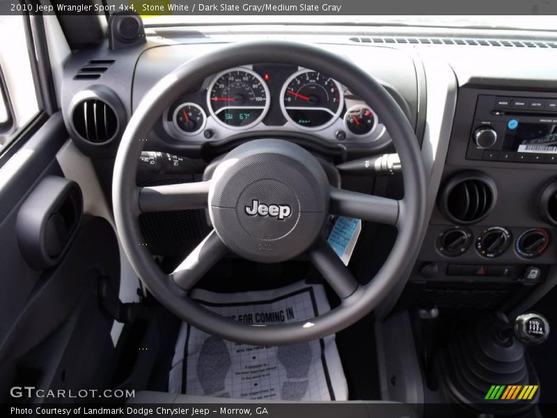 Stone White / Dark Slate Gray/Medium Slate Gray 2010 Jeep Wrangler Sport 4x4