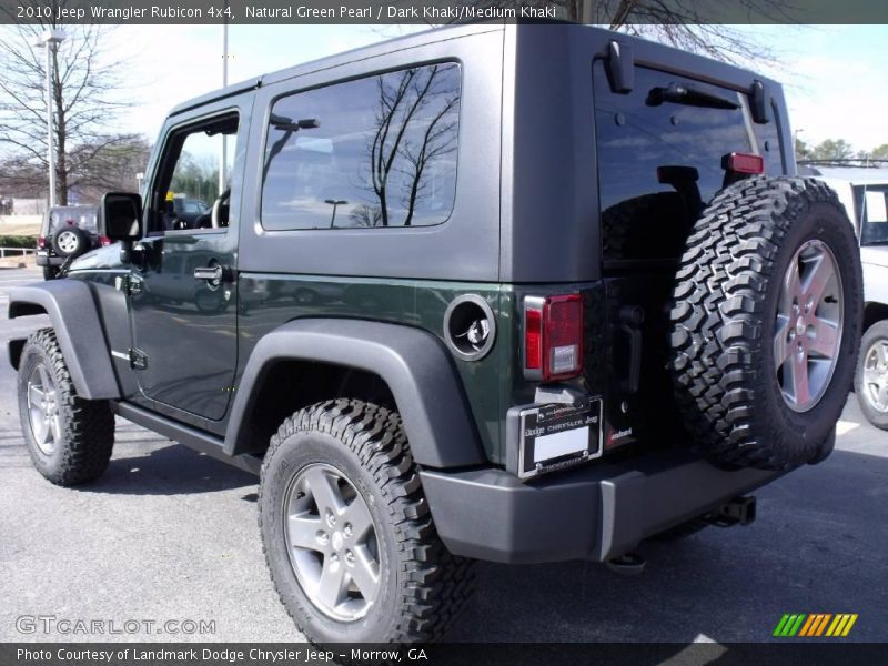 Natural Green Pearl / Dark Khaki/Medium Khaki 2010 Jeep Wrangler Rubicon 4x4