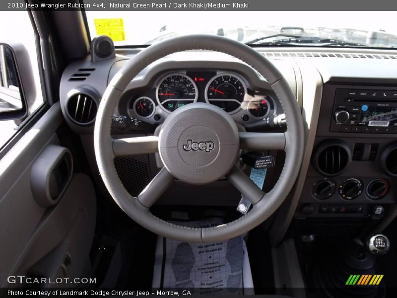 Natural Green Pearl / Dark Khaki/Medium Khaki 2010 Jeep Wrangler Rubicon 4x4