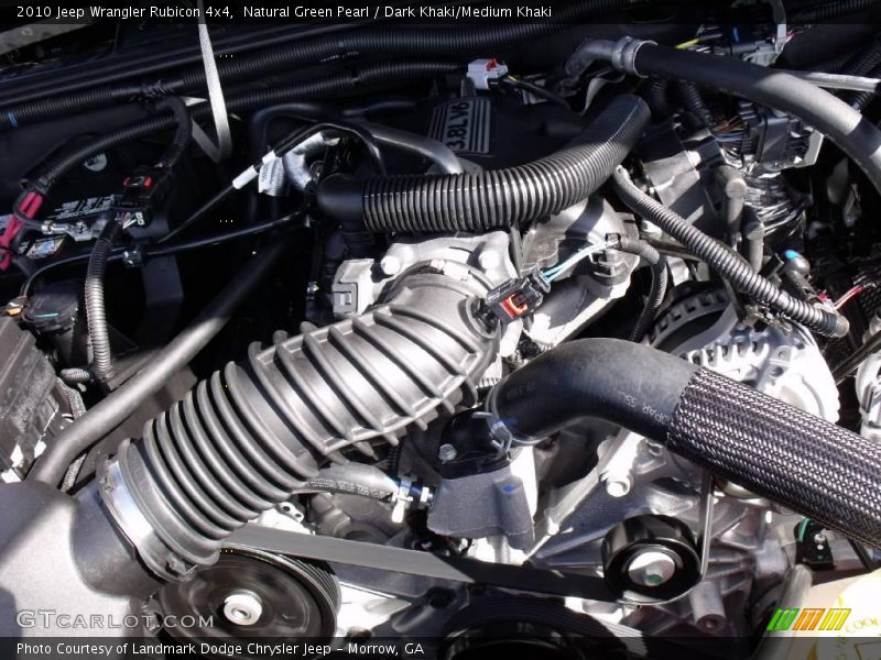 Natural Green Pearl / Dark Khaki/Medium Khaki 2010 Jeep Wrangler Rubicon 4x4