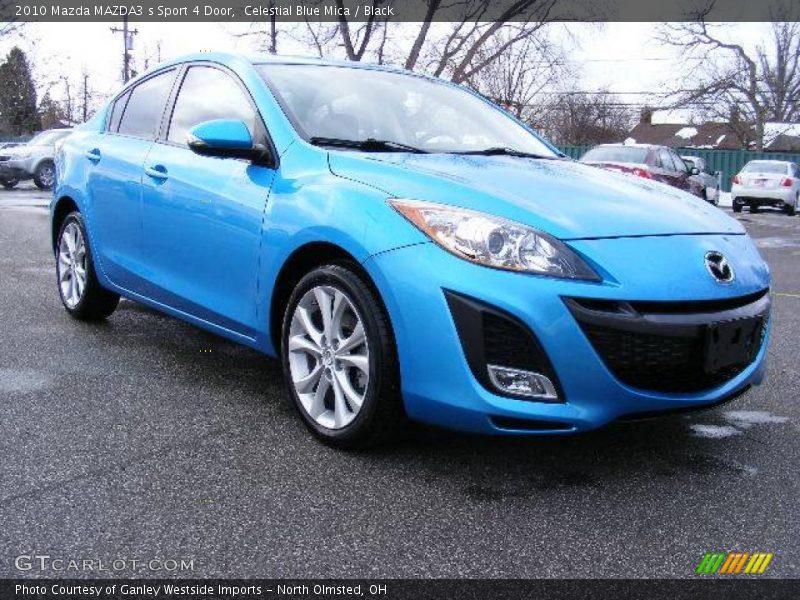 Celestial Blue Mica / Black 2010 Mazda MAZDA3 s Sport 4 Door