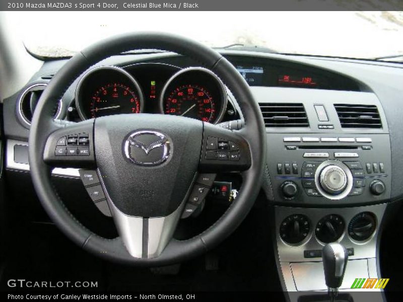 Celestial Blue Mica / Black 2010 Mazda MAZDA3 s Sport 4 Door