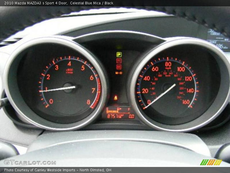 Celestial Blue Mica / Black 2010 Mazda MAZDA3 s Sport 4 Door