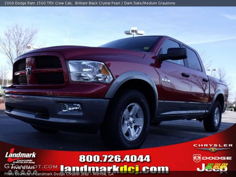 Brilliant Black Crystal Pearl / Dark Slate/Medium Graystone 2009 Dodge Ram 1500 TRX Crew Cab