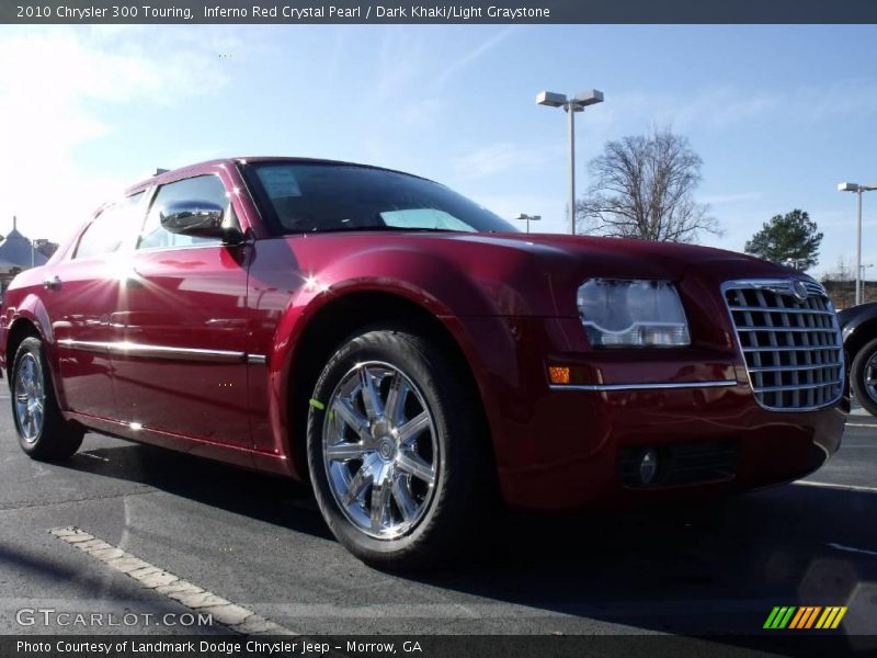 Inferno Red Crystal Pearl / Dark Khaki/Light Graystone 2010 Chrysler 300 Touring