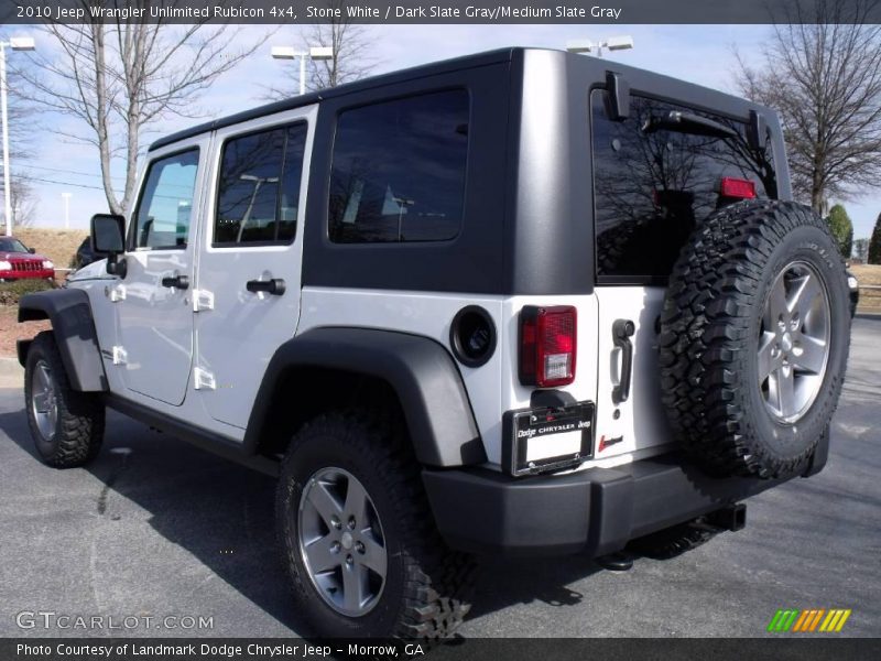 Stone White / Dark Slate Gray/Medium Slate Gray 2010 Jeep Wrangler Unlimited Rubicon 4x4