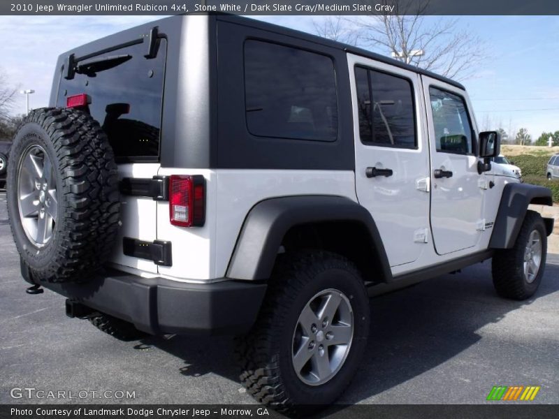 Stone White / Dark Slate Gray/Medium Slate Gray 2010 Jeep Wrangler Unlimited Rubicon 4x4