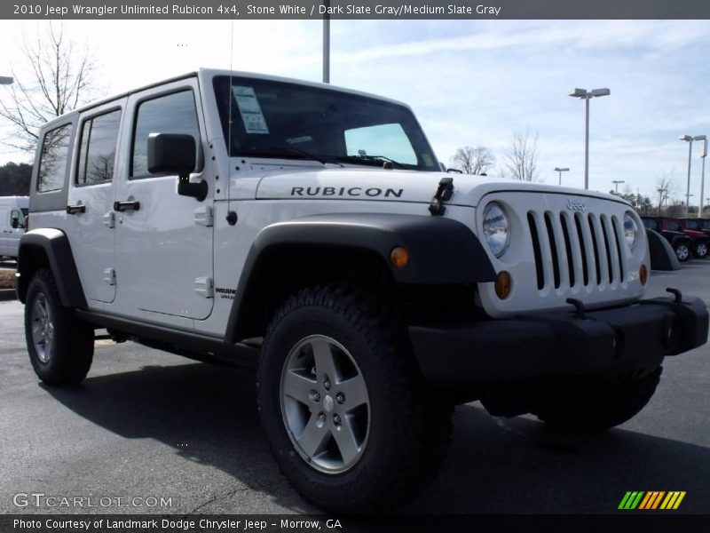 Stone White / Dark Slate Gray/Medium Slate Gray 2010 Jeep Wrangler Unlimited Rubicon 4x4