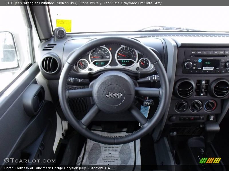 Stone White / Dark Slate Gray/Medium Slate Gray 2010 Jeep Wrangler Unlimited Rubicon 4x4