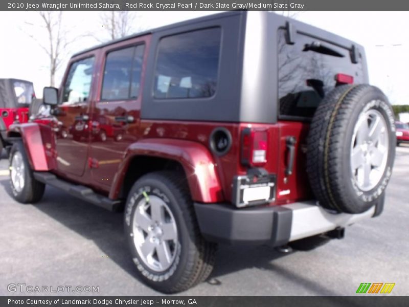 Red Rock Crystal Pearl / Dark Slate Gray/Medium Slate Gray 2010 Jeep Wrangler Unlimited Sahara