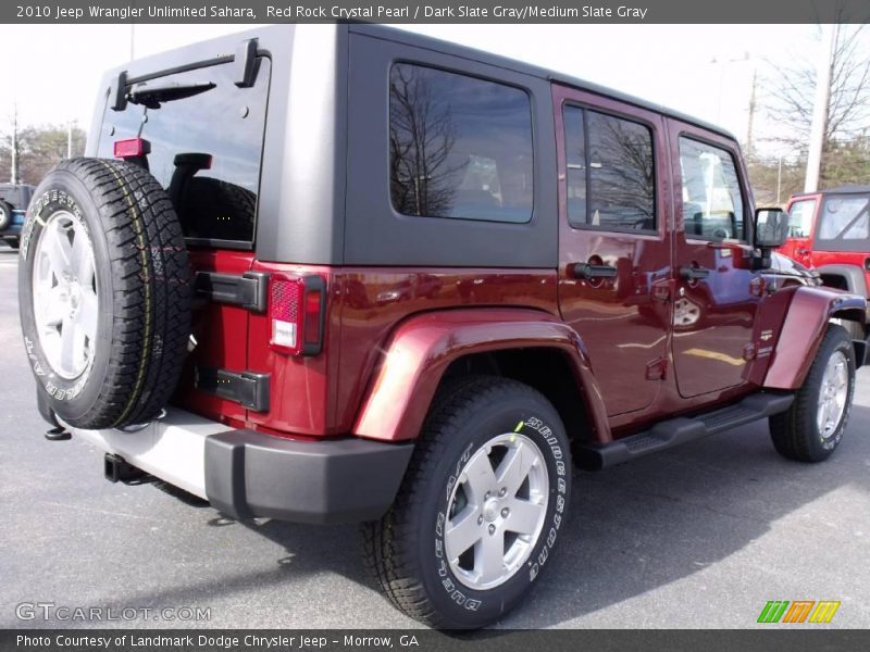 Red Rock Crystal Pearl / Dark Slate Gray/Medium Slate Gray 2010 Jeep Wrangler Unlimited Sahara